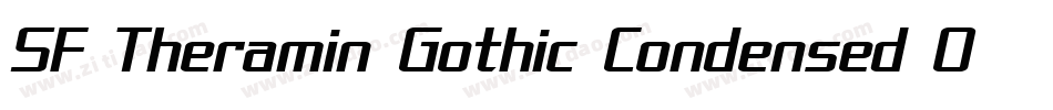SF Theramin Gothic Condensed Oblique字体转换